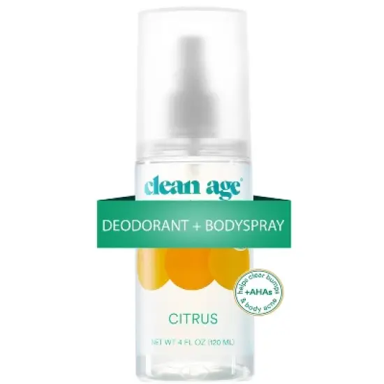 Clean Age Citrus Deodorant + Body Spray for Teens - 4 fl oz image {10}