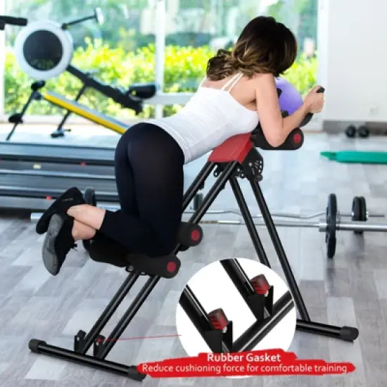 Costway Ab Machine with LCD Monitor Adjustable Abdominal Trainer Cruncher for Home Gym image {9}