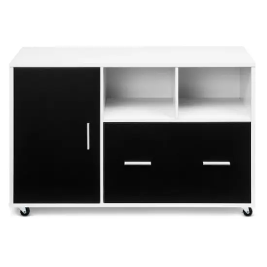 Costway Lateral File Cabinet Mobile Storage Shelves Printer Stand Legal/Letter image {9}