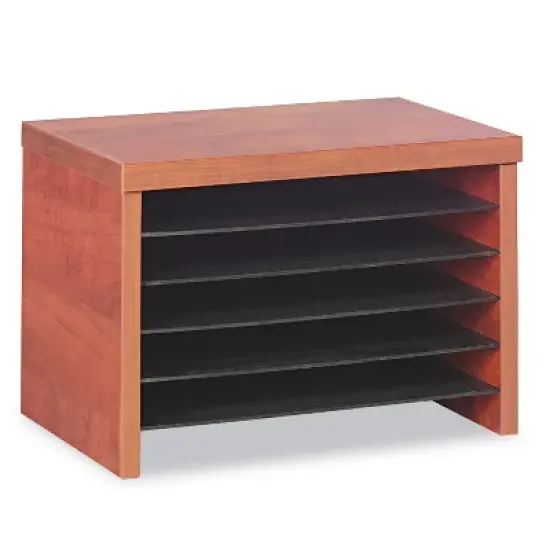 Alera Valencia Series Under-Counter File Organizer, 6 Sections, 15.75" x 9.88" x 10.88", Cherry image {1}