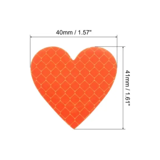 Unique Bargains Waterproof High-Visibility Warning Adhesive Reflective Heart Stickers 1.61 x 1.57" 18 Pcs image {1}