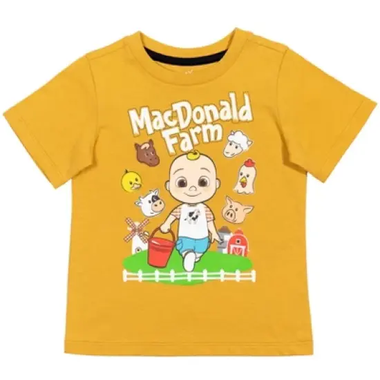 CoComelon JJ MacDonald Farm Short Sleeve Graphic T-Shirt Yellow  image {8}