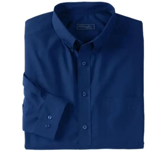 KS Signature by KingSize Men's Big & Tall  Wrinkle Free Long-Sleeve Button-Down Collar Dress Shirt image {6}