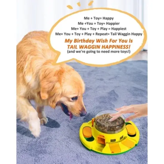 Interactive Puzzle Toy for Dogs Enrichment Pet Slow Feeder Dispenser for Dry Food and Treat Dispenser (All Breed Sizes) image {3}