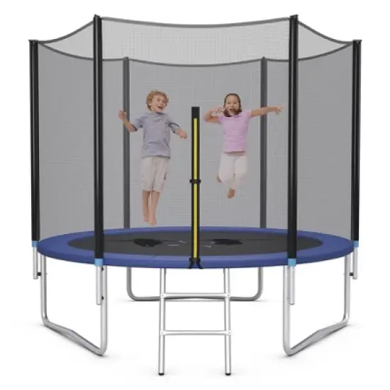 Costway 8/10/12/14/15/16 FT Outdoor Trampoline Bounce Combo W/Safety Closure Net Ladder image {13}