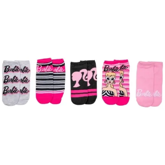 Womens Barbie Classic Looks No Show Socks 5-Pack image {5}