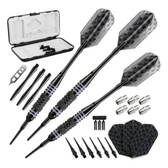 Viper Bobcat Adjustable Weight Conversion Dart Set 16-19 Grams, Black Rings image {6}
