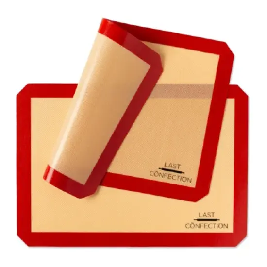 Last Confection Silicone Baking Mat, Set of 2 Professional Non-Stick Food Safe Tray Pan Liners image {1}