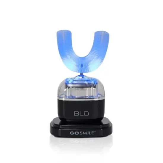 GO SMILE BLU Hands-Free Toothbrush and Whitening Device Black image {2}