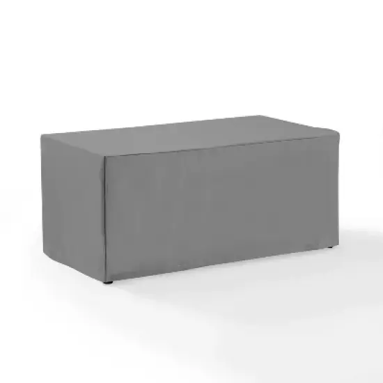 Outdoor Rectangular Table Furniture Cover - Gray - Crosley: Heavy Gauge Vinyl, Drawstring Closure, Waterproof image {1}