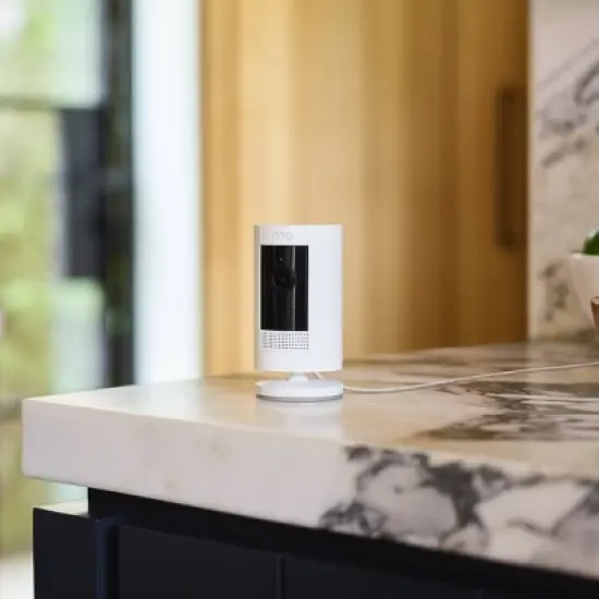 Ring 1080p Stick Up Cam  Wired Plug-In Security Camera - White image {3}