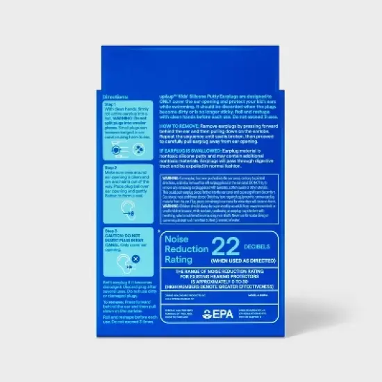 Kids' Silicone Putty Earplugs - 6 pair - up&up&trade; image {2}