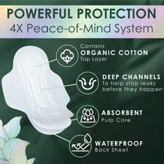L. Organic Cotton Top Layer Ultra Thin Pads - Regular Absorbency - 112ct image {1}