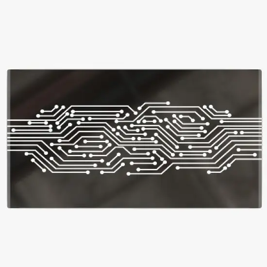 Emma and Oliver Circuit Board Inspired Color Changing LED Gaming Desk with Wired Remote image {5}