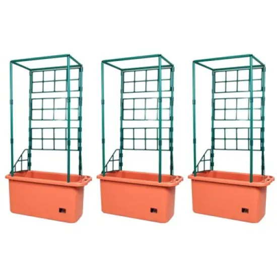 Hydrofarm 10 Gal Tomato Trellis Self Watering Grow System on Wheels (3 Pack) image {6}