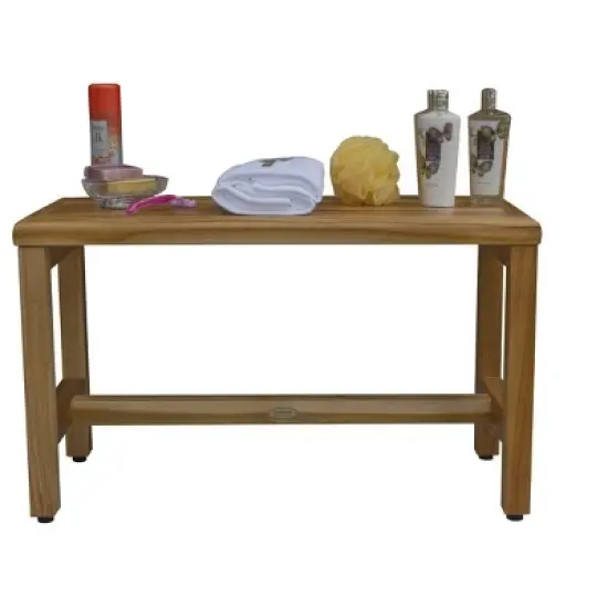 EcoDecors&reg; Eleganto&reg; 30" Teak Wood Shower Bench in EarthyTeak Finish image {6}