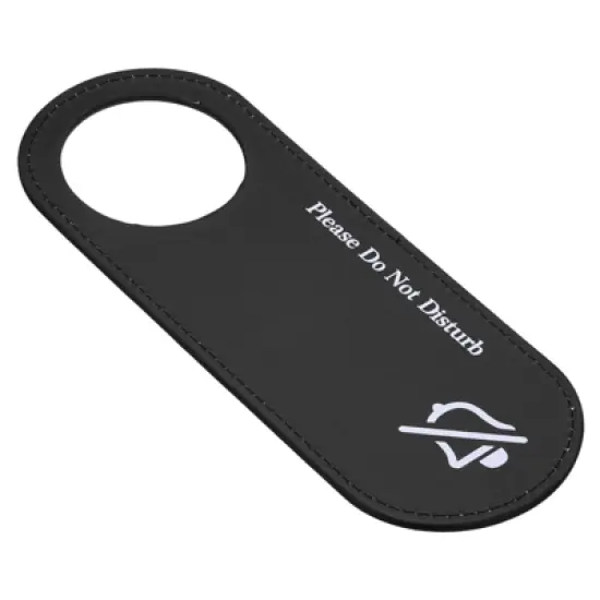 Unique Bargains PU Leather Waterproof Double-Side Office Hotel Meeting Door Hanger Sign image {7}