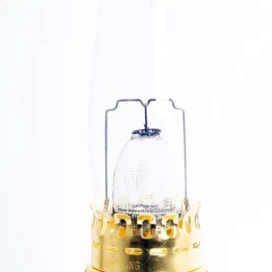 Aladdin Oil Fuel Lamp, Indoor Emergency Lighting for Shelf, Table or Hanging, Chrome or Brass Finish image {3}