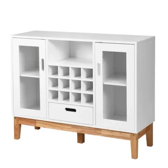 Costway Wood  Storage Cabinet w/ Rack & Drawer image {5}