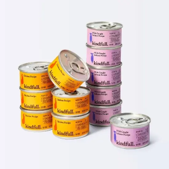 Chicken and Salmon Pate Variety Pack Wet Cat Food - Kindfull&trade; 36oz/12ct image {3}
