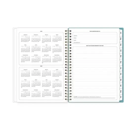 Blue Sky 5.875"x8.625" 2025-2026 Weekly/Monthly Wirebound Planner Clear Cover Tinned Light Multi image {6}