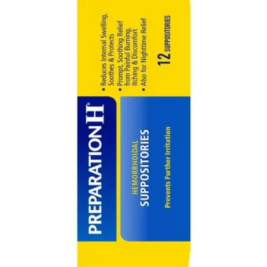 Preparation H Hemorrhoidal Suppositories - 12ct image {8}