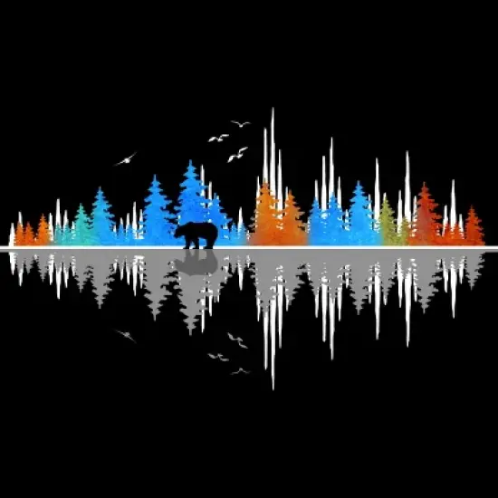 Men's Design By Humans Sounds of Nature Color Tree Notes By NomAdartStudio Tank Top image {1}