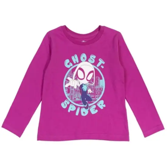 Marvel Spidey and His Amazing Friends Spider-Gwen Ghost Spider Miles Morales Girls 2 Pack T-Shirts Toddler to Little Kid image {4}