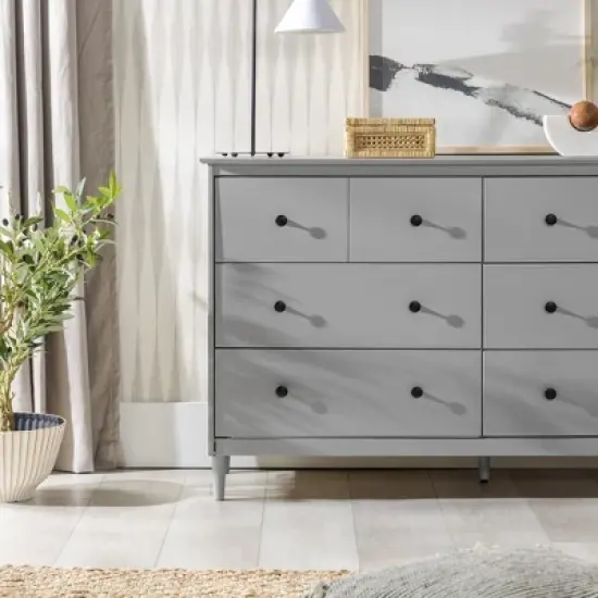 Stiva Classic Mid-Century Modern Horizontal 6 Drawer Dresser - Saracina Home image {10}