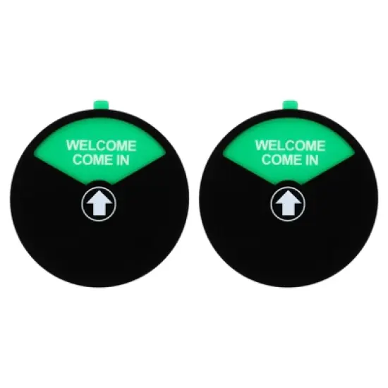 Unique Bargains 3 Options Acrylic Magnetic Adhesive Decor Home Business Privacy Sign 2 Pcs image {6}