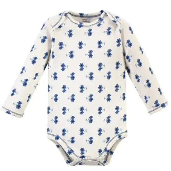 Touched by Nature Baby Girl Organic Cotton Long-Sleeve Bodysuits 5pk, Garden Floral image {4}