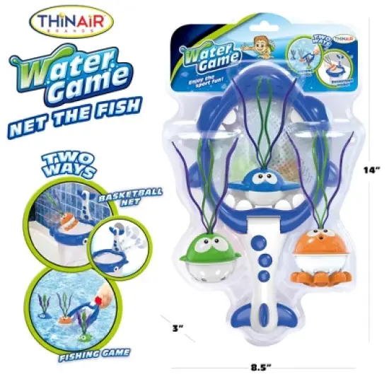Scooba Duck Net The Fish Water Game &ndash; Shark Net, 3 Fish, Bath & Pool Toy 3+ image {1}