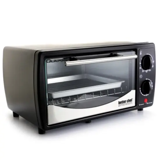 Better Chef 9 Liter Toaster Oven Broiler in Black With Stainless Stell Front image {5}