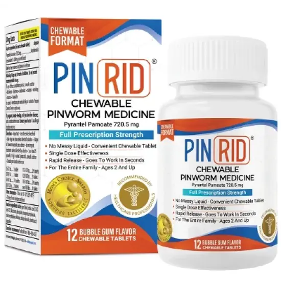 Pin-Rid | Pinworm Treatment | Pyrantel Pamoate 250 mg  12 Chewable Tablets | Family Size image {7}