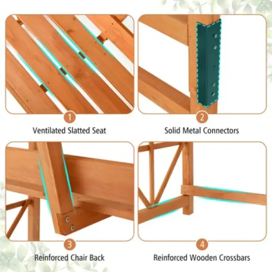 Tangkula 6.2 FT Tall Patio Garden Arbor Natural Wooden Arch with Pergola Trellis for Climbing Plant Vine Rose Wood Archway image {6}