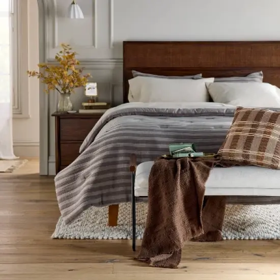 18"x18" Stripe Square Toss Pillow - Hearth & Hand&trade; with Magnolia image {1}