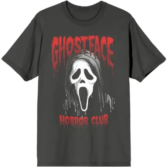 Ghost Face Killer Horror Club Men's Charcoal T-shirt image {3}
