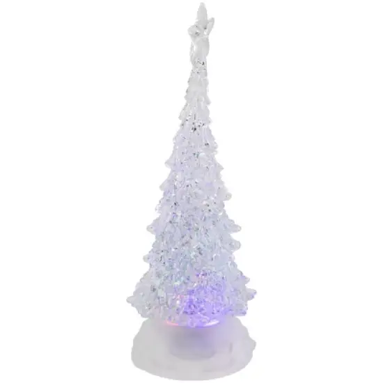 Northlight LED Lighted Acrylic Christmas Tree Decoration - 10.5" - Multi-Color Lights image {5}