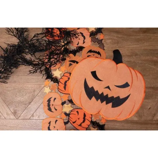 C&F Home Jack O' Lantern Set of 6 Round Halloween Placemats 17" image {3}