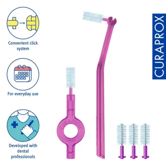 Curaprox CPS 406 Perio Plus Interdental Brushes, 5-Pack &ndash; Precision Cleaning for Narrow Periodontal Spaces image {2}