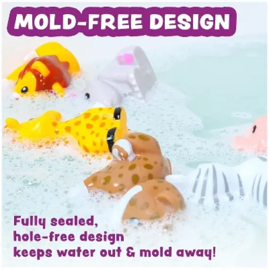 Tub Works Savanna Mold Free Bath Toys, 6 Pack image {8}