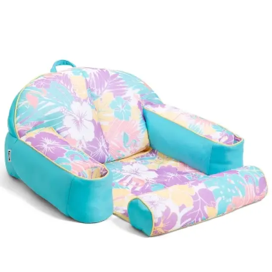 Big Joe Lazy Lounger, No Inflation Needed Pool Float with Headrest and Footrest, Quick Draining Fabric image {5}