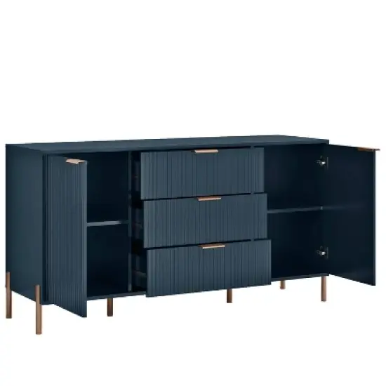 Festivo 5pc Modern Elegance Bedremm Chest and 2 Dressers and 3 Drawer Nightstands Set image {7}