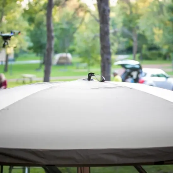 CLAM Quick-Set Outdoor Portable Escape Sky/Sky Camper Screened Gazebo Canopy Tent Rain Fly Tarp with Carry Bag, Cover Only, Tan image {2}