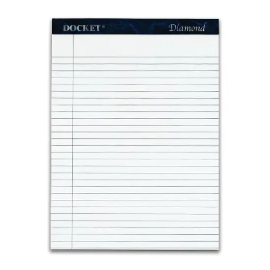 Tops Notepad Wide Rule 24lb. 50 Shts 8-1/2"x11-3/4" 2/BX WE 63975 image {1}