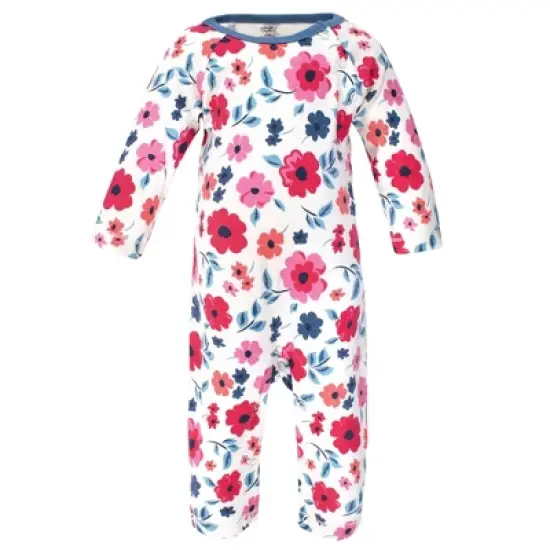 Touched by Nature Baby Girl Organic Cotton Coveralls 3pk, Garden Floral image {3}