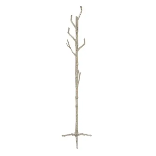 Eclectic Metal Coat Rack Silver - Olivia & May image {1}
