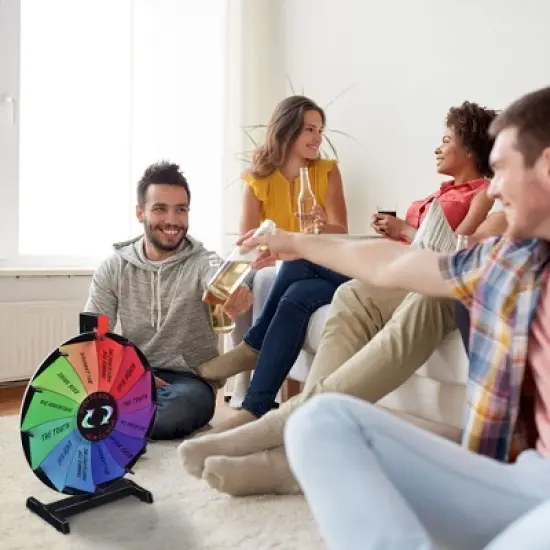 Winspin 12"/15"/18"/24" Spinning Prize Breeze Wheel Wall Mounted Tabletop Colorful Home Trade Show Carnival Game image {7}