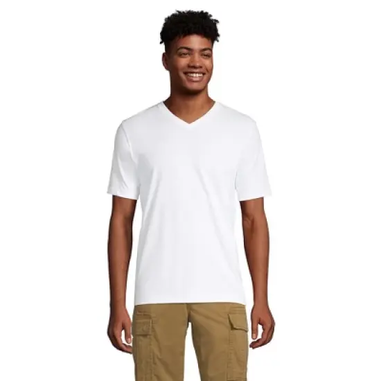 Lands' End Men's Super-T Short Sleeve V-Neck T-Shirt image {3}