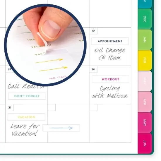 Emily Ley for At-A-Glance 2025-2026 Weekly/Monthly Planner 3/4"x7-7/8"x8-7/8" Green image {3}